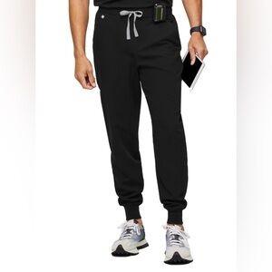 FIGS Men’s Tansen Jogger Scrub Pants Black Size Medium